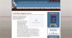 Desktop Screenshot of leadershipforattorneys.org